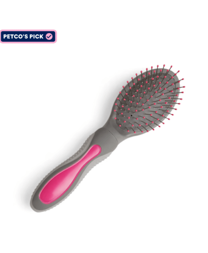 Well & Good Pink Cushion Pin Dog Brush, Small